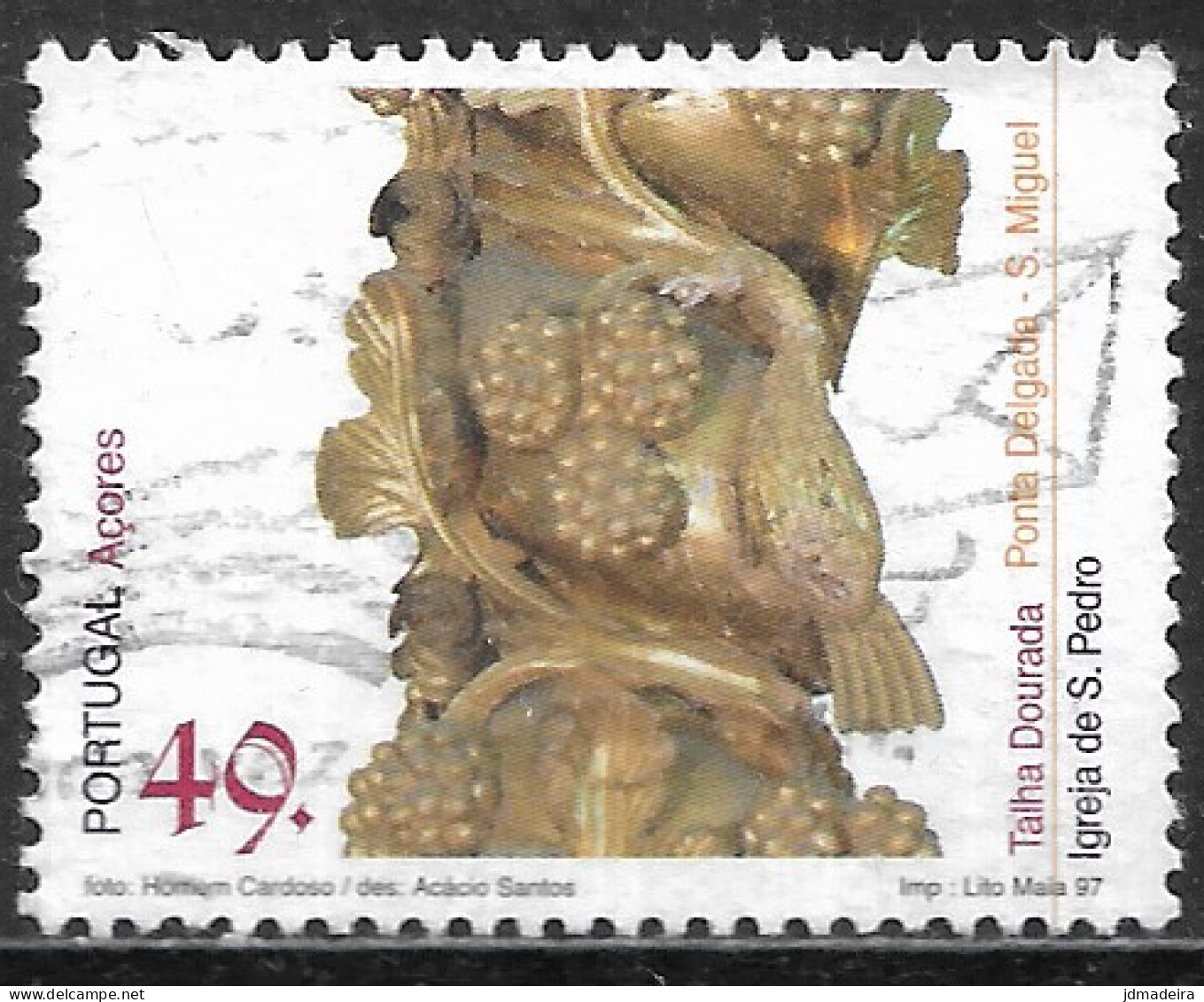 Portugal – 1997 Gold Carving 49. Used Stamp - Gebraucht