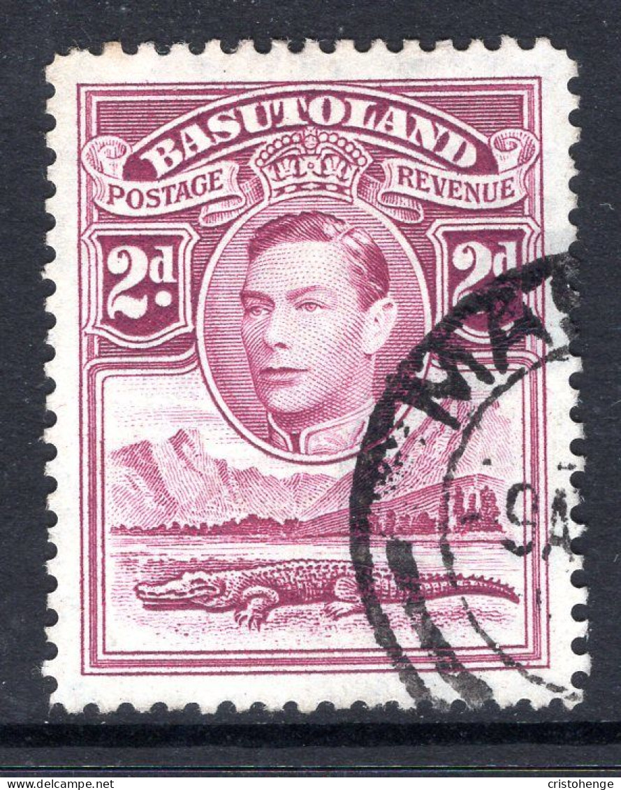 Basutoland 1938 KGVI Crocodile & Mountains - 2d Bright Purple Used (SG 21) - 1933-1964 Kronenkolonie