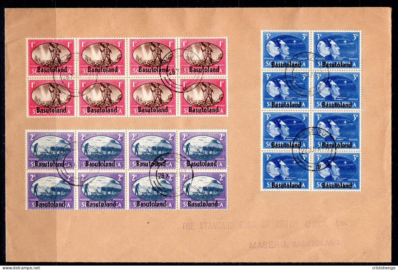 Basutoland 1945 Victory Cover (SG 29-31) - 1933-1964 Crown Colony