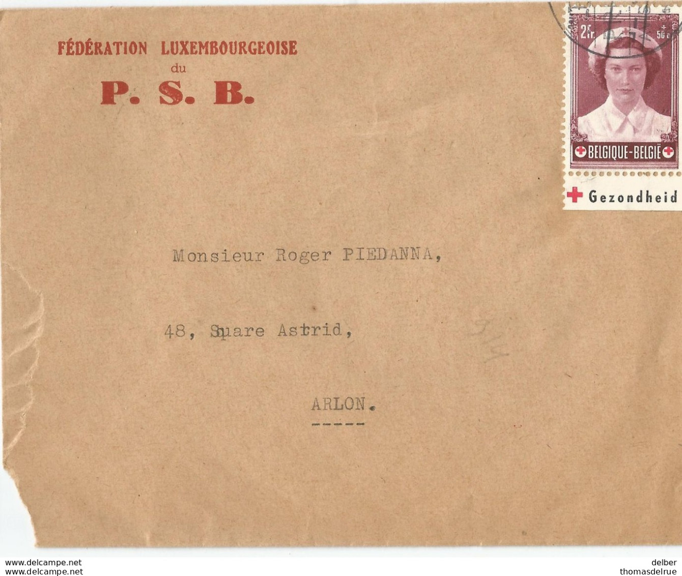 6Mm-927 N° PU183: Gezondheid / Brief >  Arlon... Omslag Iets Beschadigd.. - Other & Unclassified