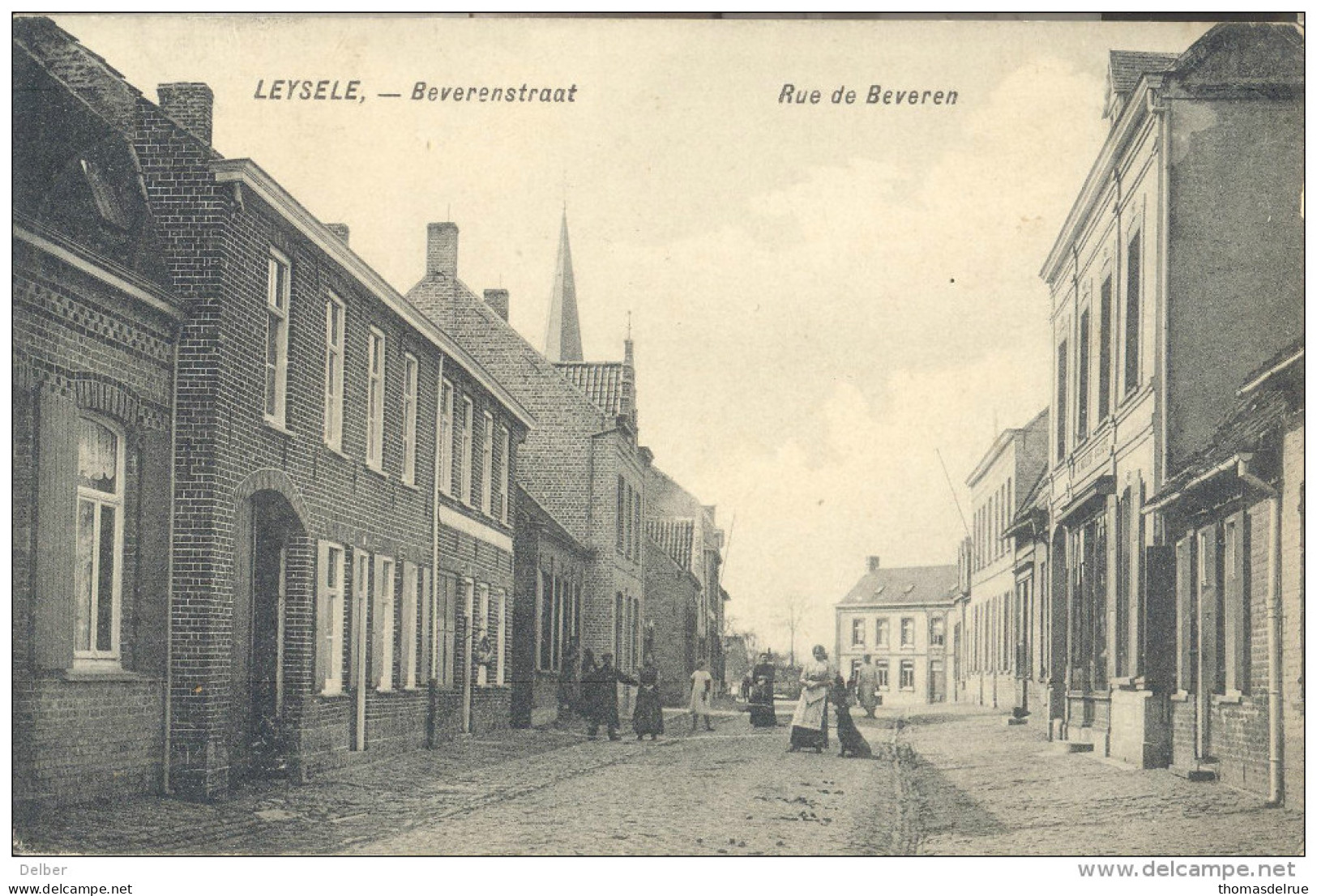 Ik12: LEYSELE,-Beverenstraat Rue De Beveren : Correspondance Militaire: * LEYSEELE* 1 XII 14 [sterstempel]> Charente - Not Occupied Zone