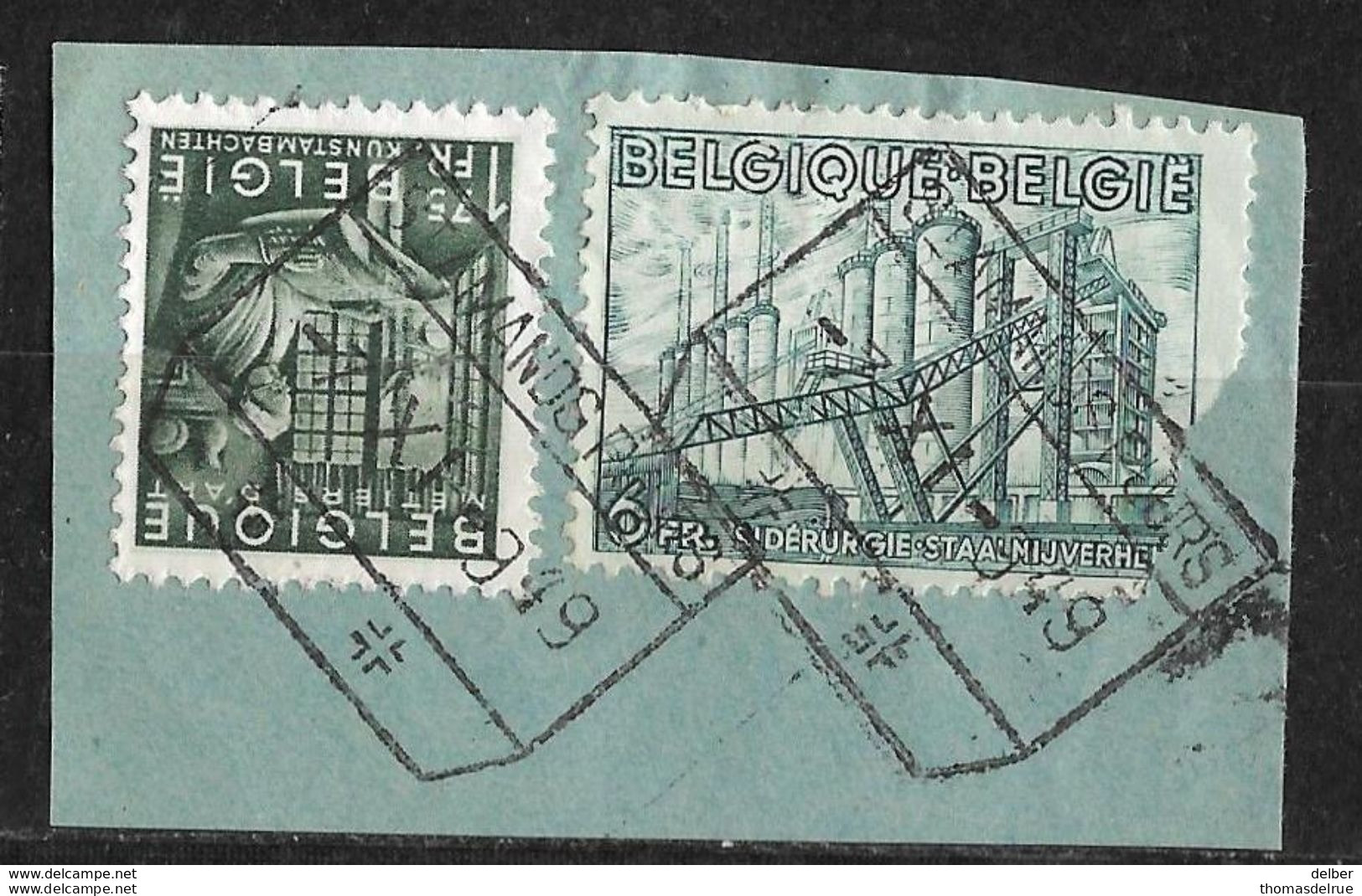 _7Rr-892: ST AMAND PUURS / N° 768 + 772 (= Beschadigd) Met Spoorwegstempel - 1948 Export