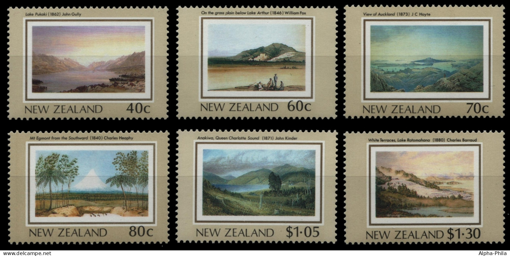 Neuseeland 1988 - Mi-Nr. 1041-1046 ** - MNH - Gemälde / Paintings - Neufs