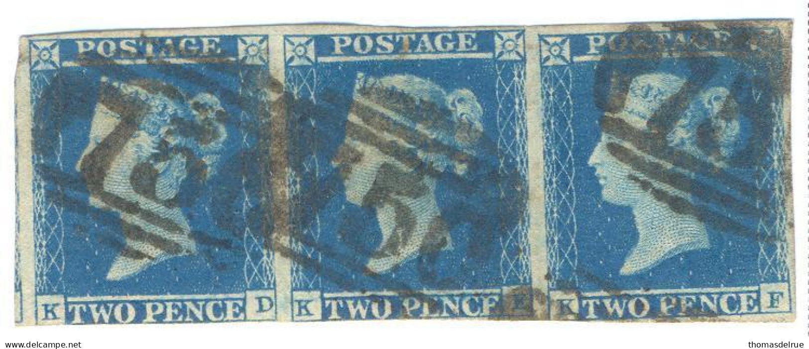 Bp91:SG13-15:   E__D - E__E - E__F :  Plate 4 : 2 Stamps With 4 Good Margins - Gebraucht