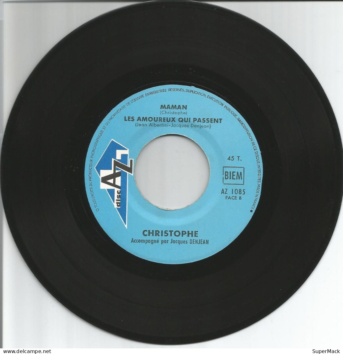 45T Christophe ‎- A Ceux Qu'on Aime - Disc AZ - EP 1085 - France - 1967 - Collectors