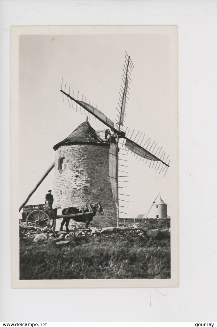 Plozevet "Ses Vieux Moulins"  Moulin à Vent  Meunier Attelage Cheval (cp Vierge N°6 Jean Kérisit) - Plozevet