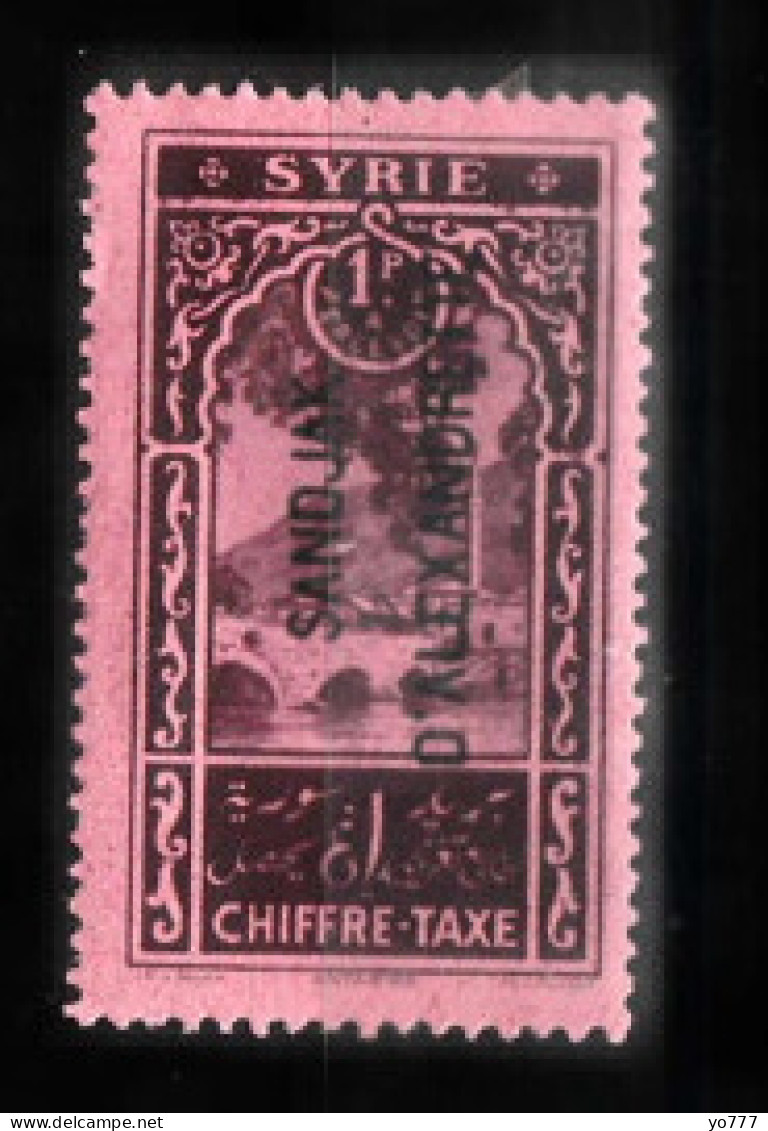 (H-P02) 1938 SANDJAK D'ALEXANDRETTE OVERPRINT ON SYRIA POSTAGE TAXE STAMPS MH* - 1934-39 Sandjak D'Alexandrette & Hatay