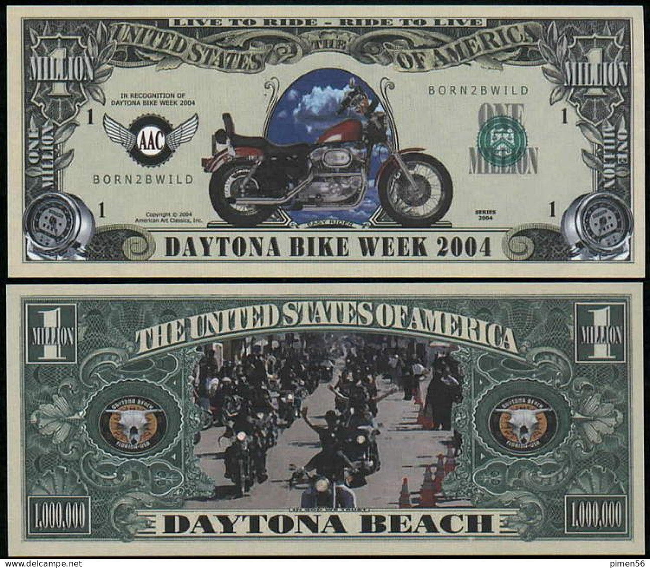 USA - FANTASY NOTE - DAYTONA  BIKE  WEEK  2004 - UNC - Sonstige & Ohne Zuordnung