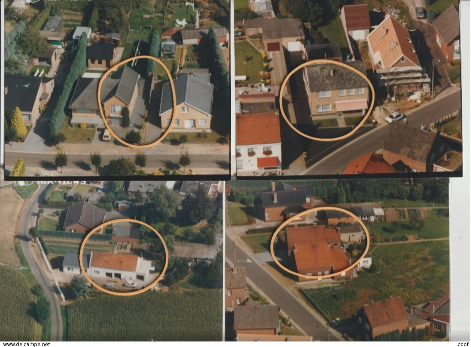 Kinrooi / Ophoven : Leustr. , Reystr. , De Belder , Merelhofstr. , Vennerweg,Honsdries, ..  ---  8 Luchtfoto's - Kinrooi