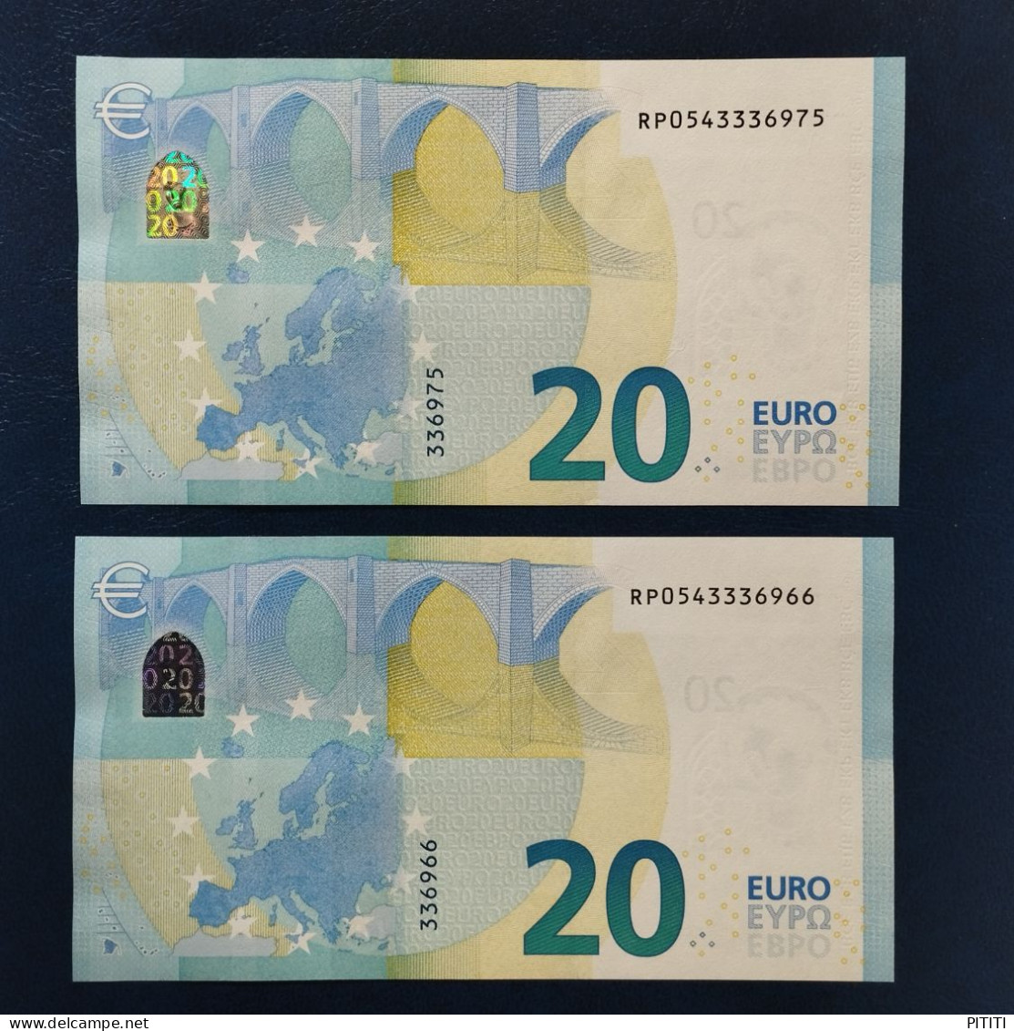 EURO GERMANY 20 R013B4 RP LAGARDE UNC, PAIR CORRELATIVE - 20 Euro
