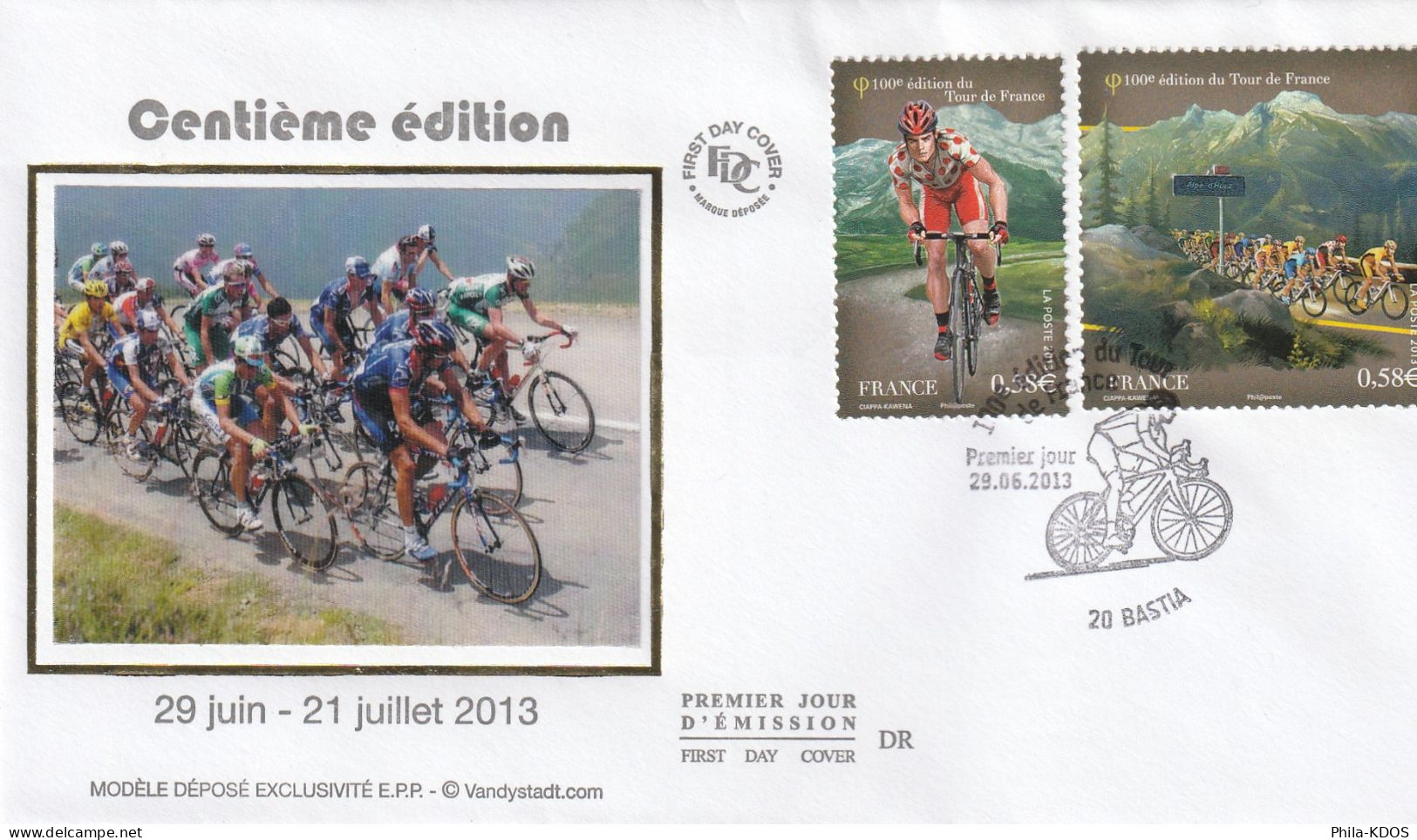 2013 " 100ème EDITION DU TOUR DE FRANCE " Sur 4 Enveloppes 1er Jour Sur Soie N°YT 4755 à 4762 Parf état FDC à Saisir !!! - Cyclisme