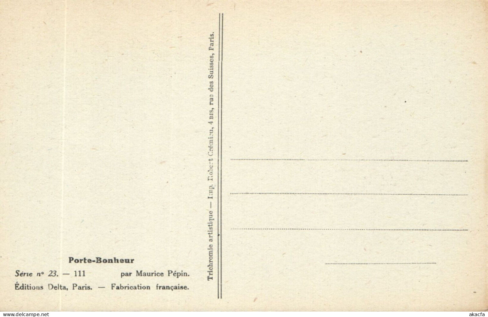 PC ARTIST SIGNED, M. PÉPIN, RISQUE, PORTE BONHEUR, Vintage Postcard (b50561) - Pepin