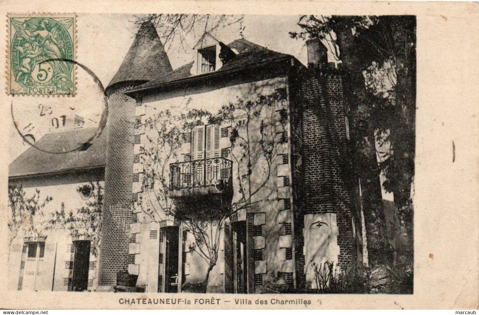 CPA 87 Haute Vienne - CHATEAUNEUF La Forêt - Villa Des Charmilles - Chateauneuf La Foret