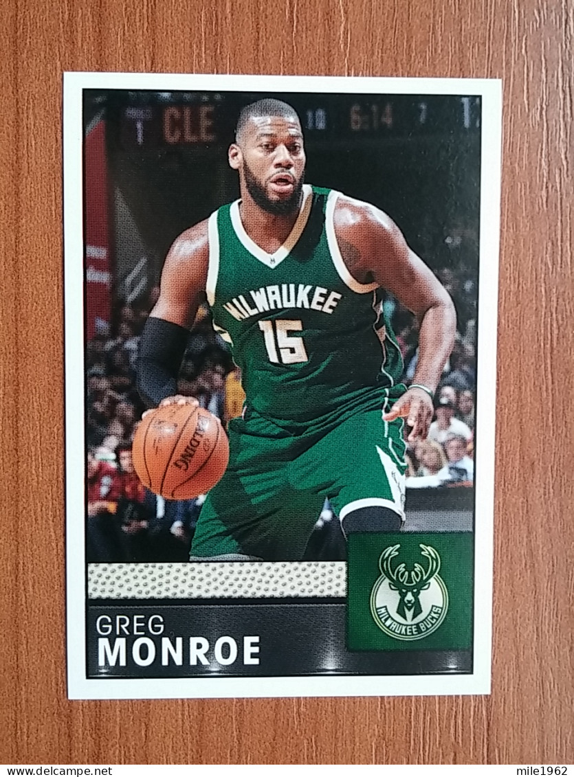 ST 40 - NBA Basketball 2016-2017, Sticker, Autocollant, PANINI, No 123 Greg Monroe Milwaukee Bucks - Books