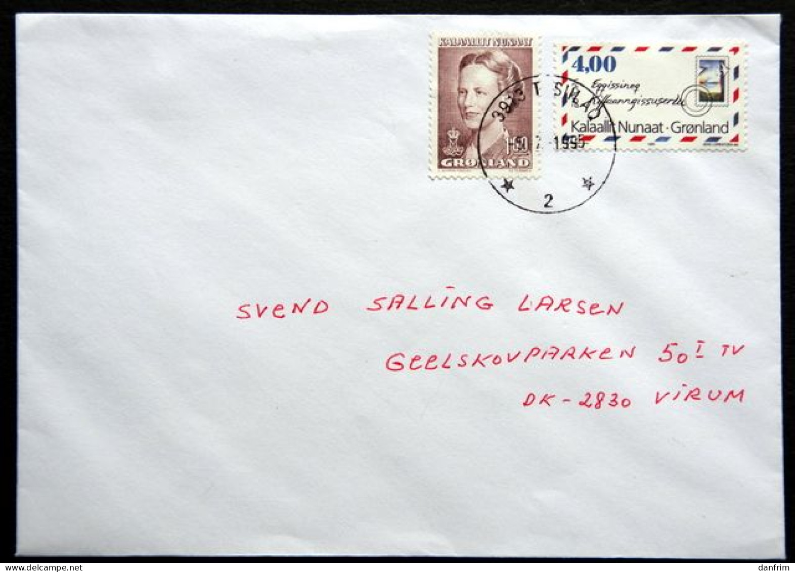 GREENLAND 1995 Letter To Denmark. ( Lot 6489) - Cartas & Documentos