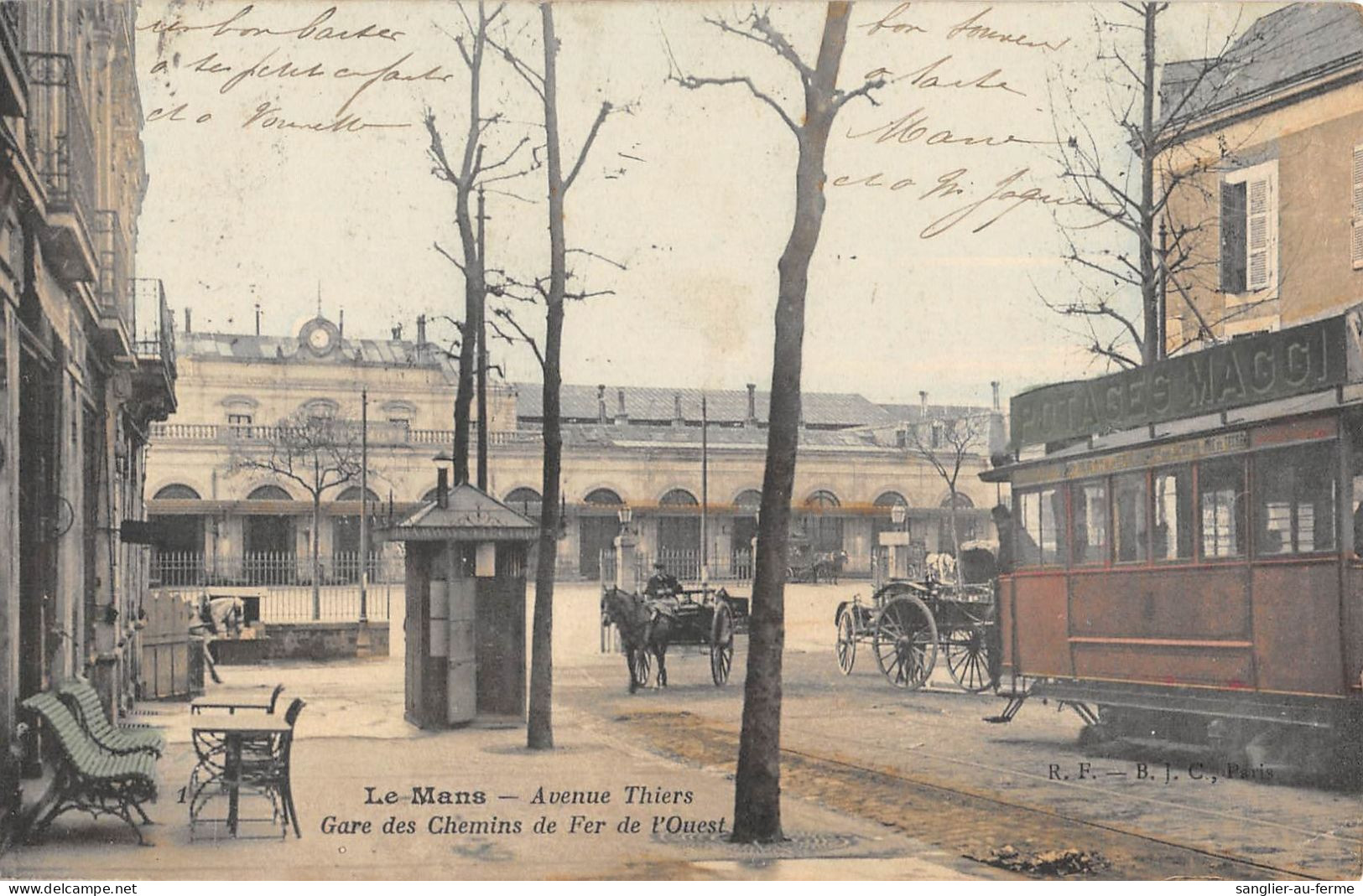 CPA 72 LE MANS / AVENUE THIERS / GARE DES CHEMINS DE FER DE L'OUEST - Le Mans