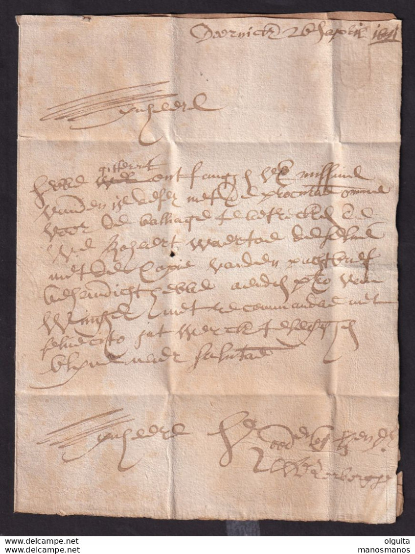 DDDD 159 -- Lettre Précurseur DOORNICK TOURNAI 1641 Vers De Watripont à GENDT - Bel état De Conservation - 1621-1713 (Paesi Bassi Spagnoli)