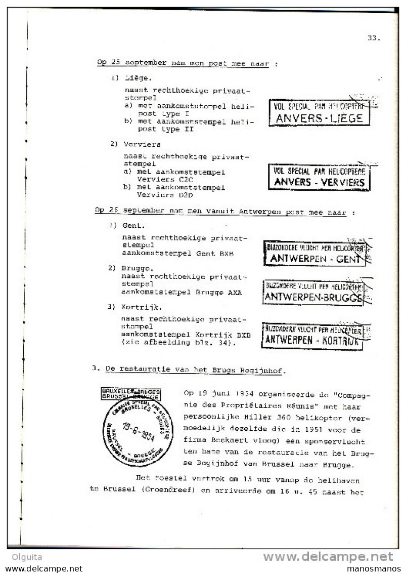 977/35  -- Livre De Helikopterpostdienst In Belgie 43 P. , Wefis Nr 25, Par Walter Major ,1980 - Luchtpost & Postgeschiedenis