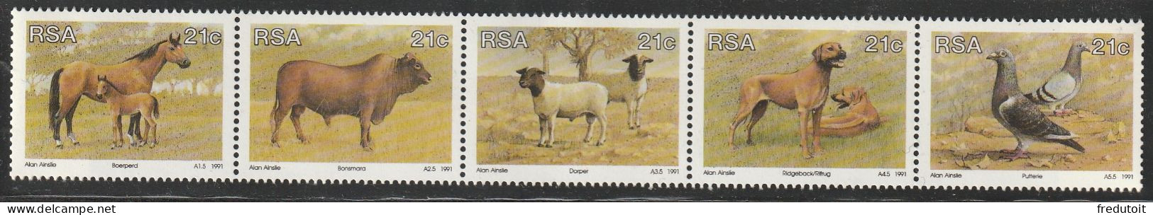 AFRIQUE Du SUD - N°730/4 ** (1991) Animaux - Nuovi