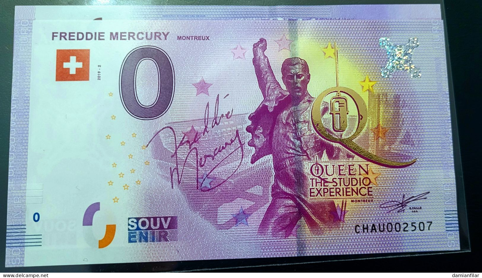 0 Euro Souvenir Freddie Mercury CHAU 2019-2 Gold2 + GRATIS - Suisse