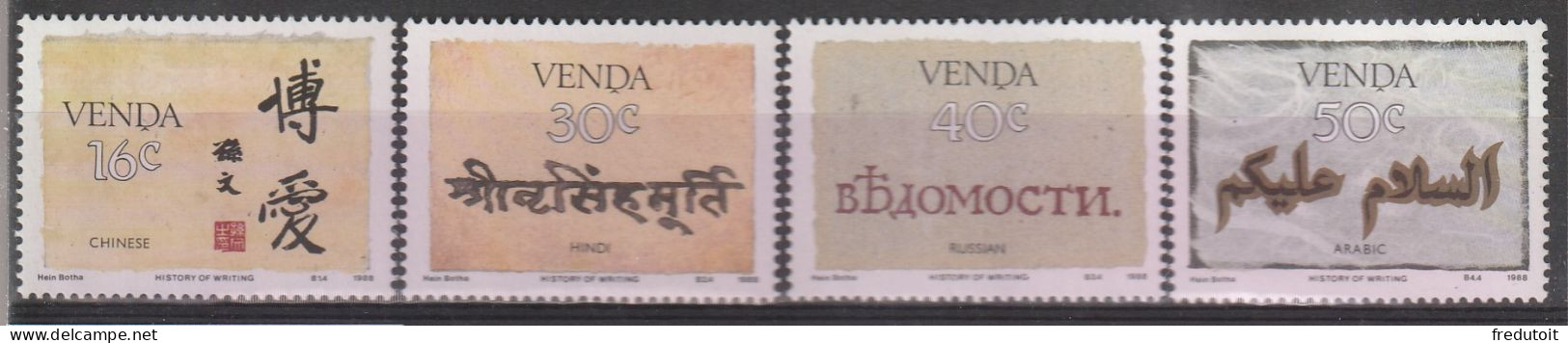 VENDA - N°171/4 ** (1988) Histoire De L'écriture - Venda