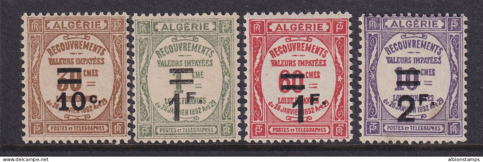 Algeria, Scott J21-J24 (Yvert TT21-TT24), MLH - Postage Due