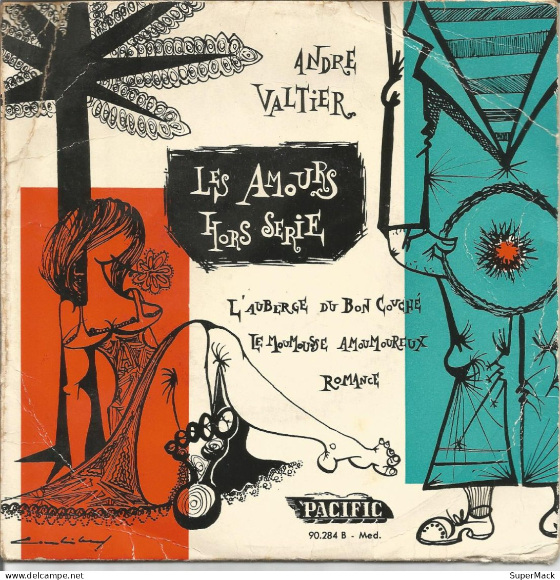 45T André Valtier - Les Amours Hors Série - Pacific 90.284B - 1958 - Collector's Editions