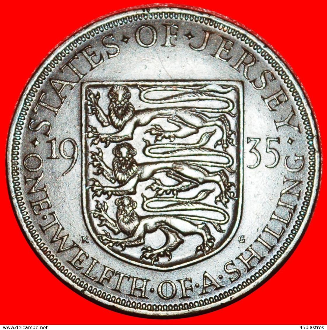 * GREAT BRITAIN GEORGE V (1911-1936): JERSEY  1/12 SHILLING 1935! TO BE PUBLISHED! · LOW START · NO RESERVE! - Jersey