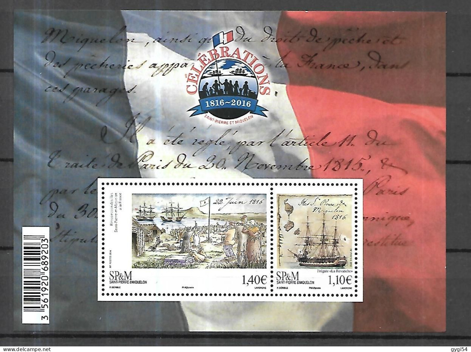 Saint-Pierre Et Miquelon  2016  Cat Yt 1164, 1165  Bloc Feuillet N** MNH - Blocchi & Foglietti