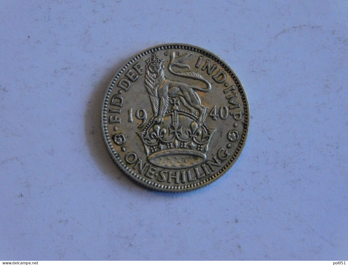 UK Grande-Bretagne One 1 Shilling 1940 Silver, Argent Schilling - I. 1 Shilling