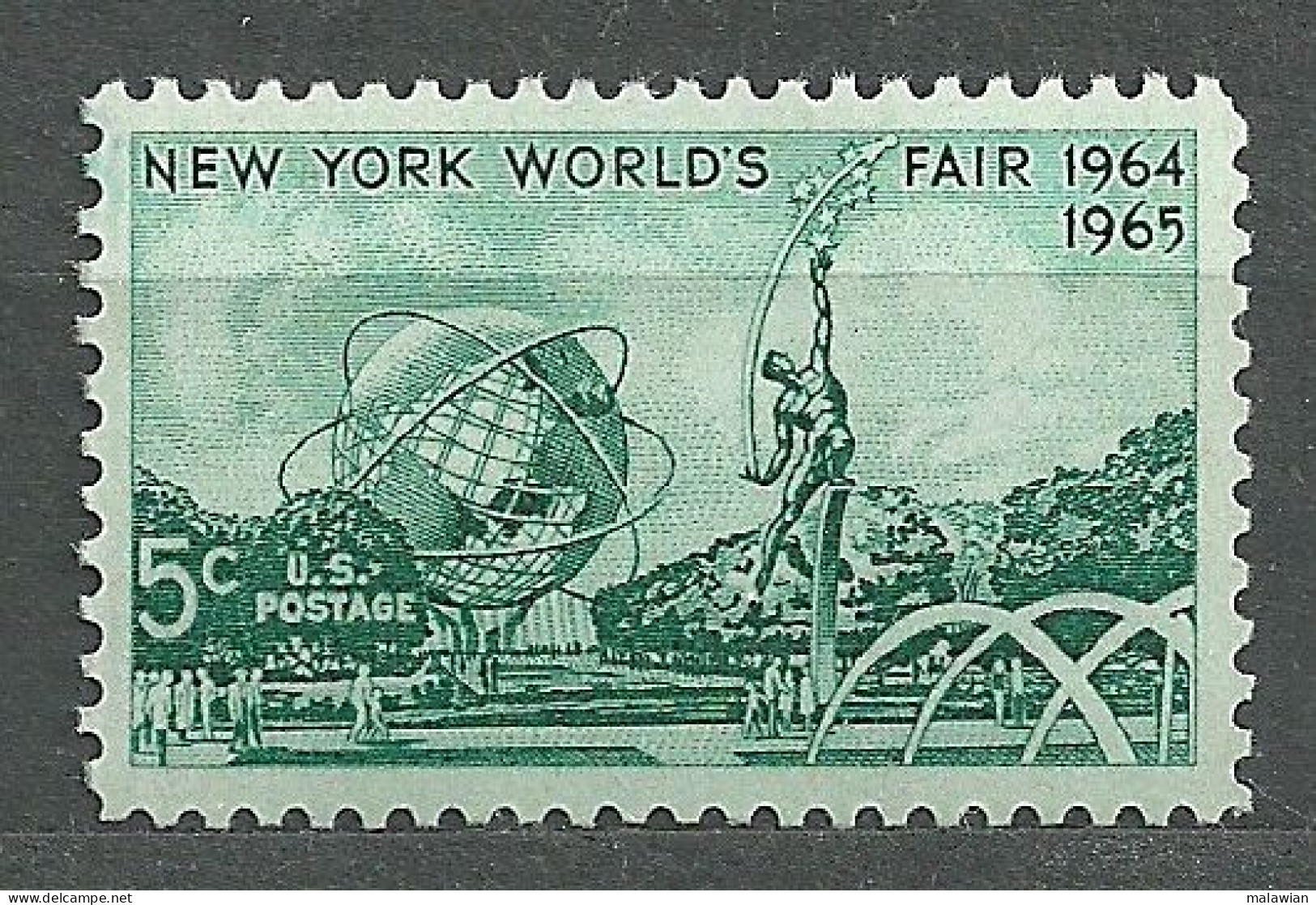 USA, 1964 (#1027a), New York World's Fair, Globe, Mall, Unisphere, Rocket Thrower, Weltausstellung, Raketenwerfer - 1v - Autres & Non Classés