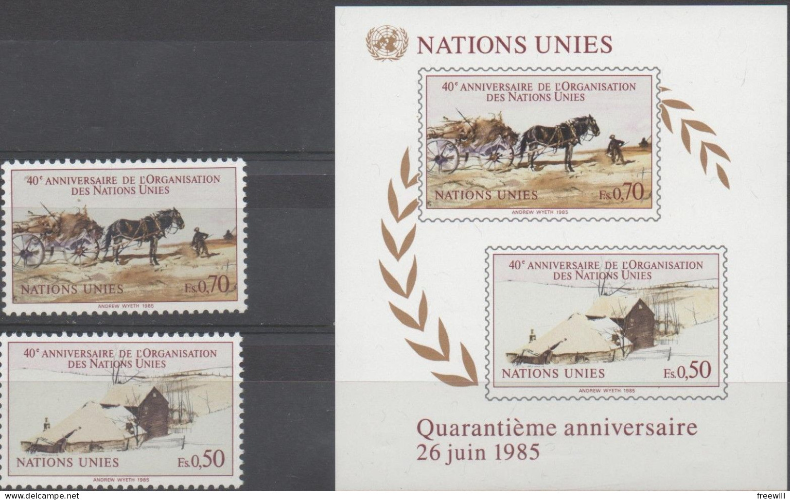 Quarantième Anniversaire De L' ONU 1985 XXX - Blocs-feuillets