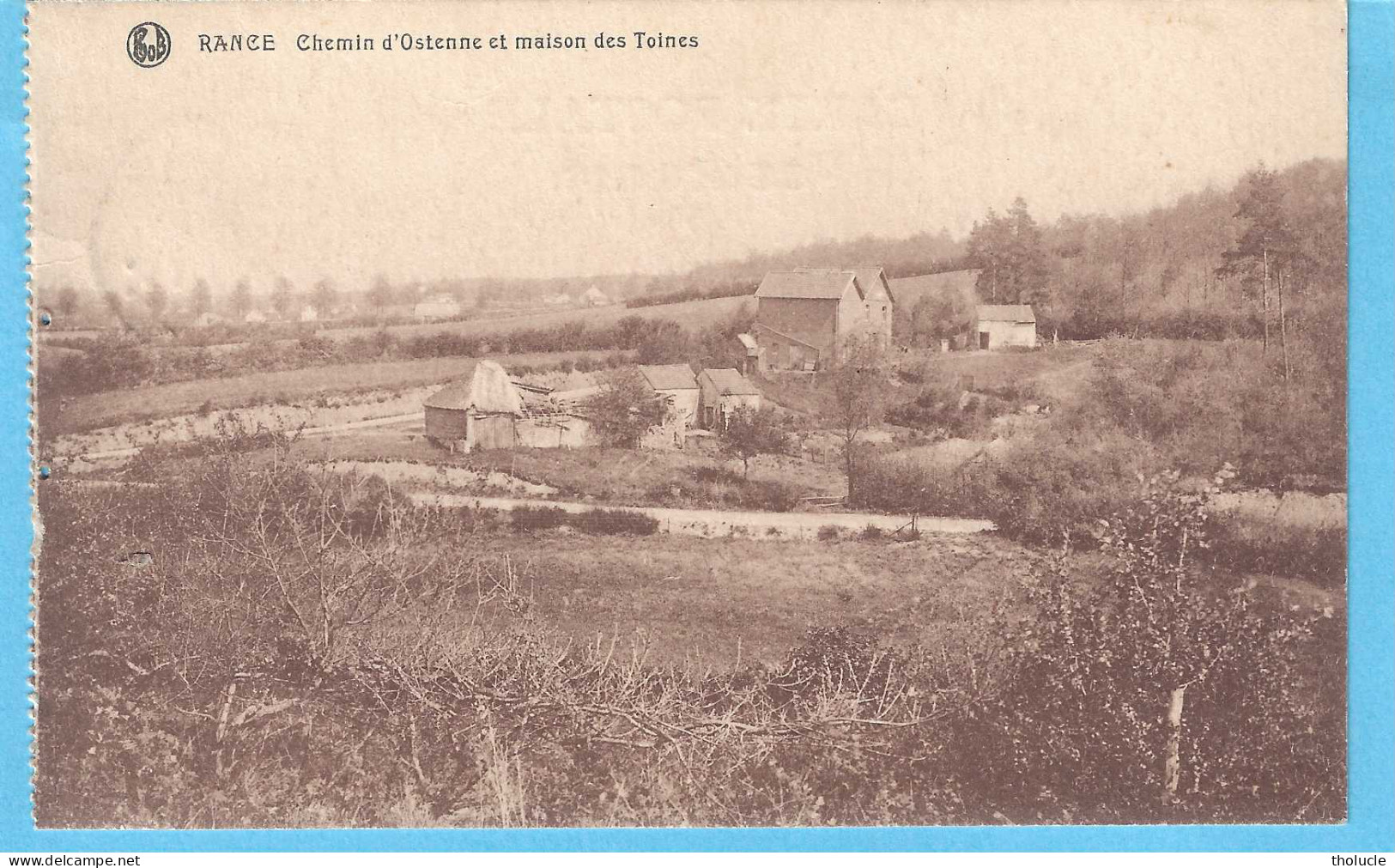 Sivry-Rance (Chimay-Hainaut)-1927-Chemin D'Ostenne Et Maison Des Toines-Edit.Bob--> Lambert-Gérin, Rance - Sivry-Rance