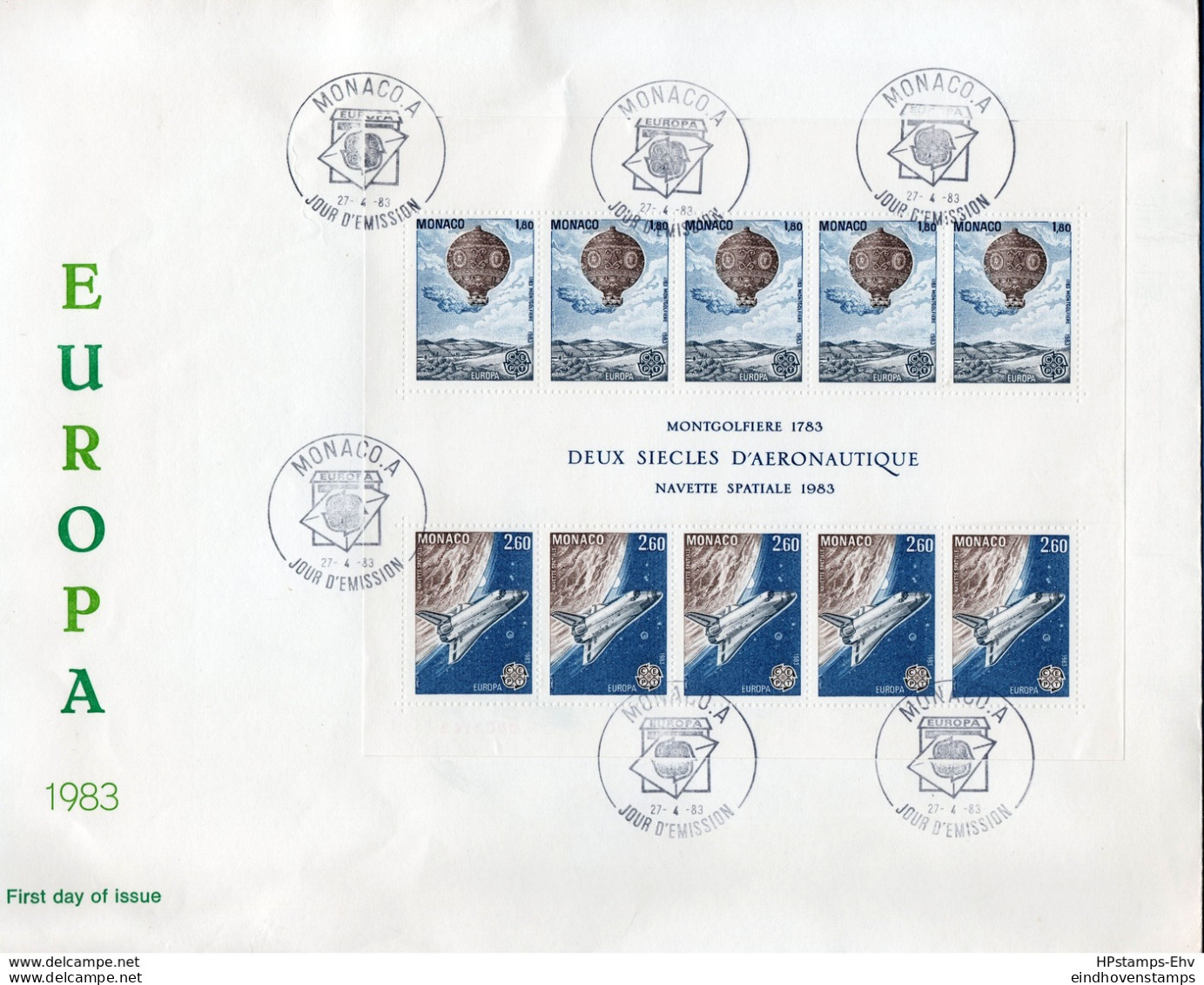 Monaco 1983 Cept  Block Issue On FDC 2002.2805 - 1983