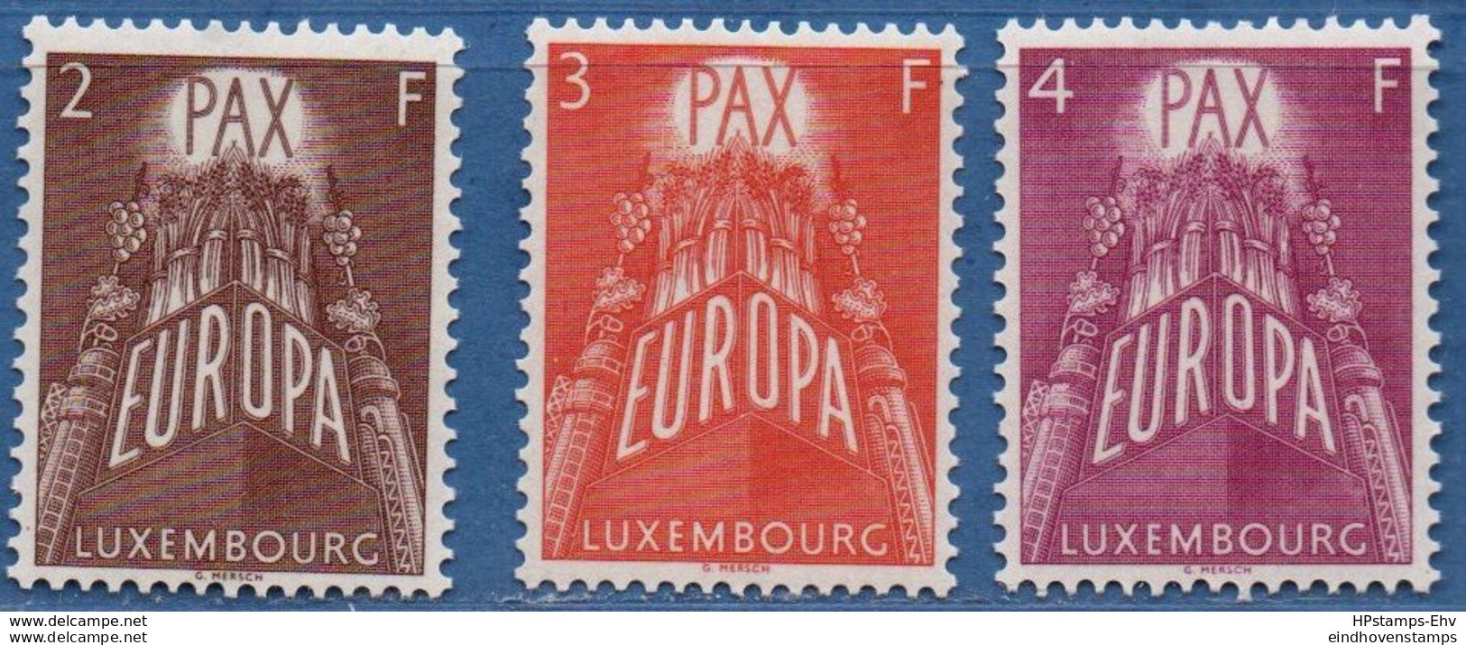 Luxemburg 1957 Cept 3 Values MNH 2006.1990 - 1957