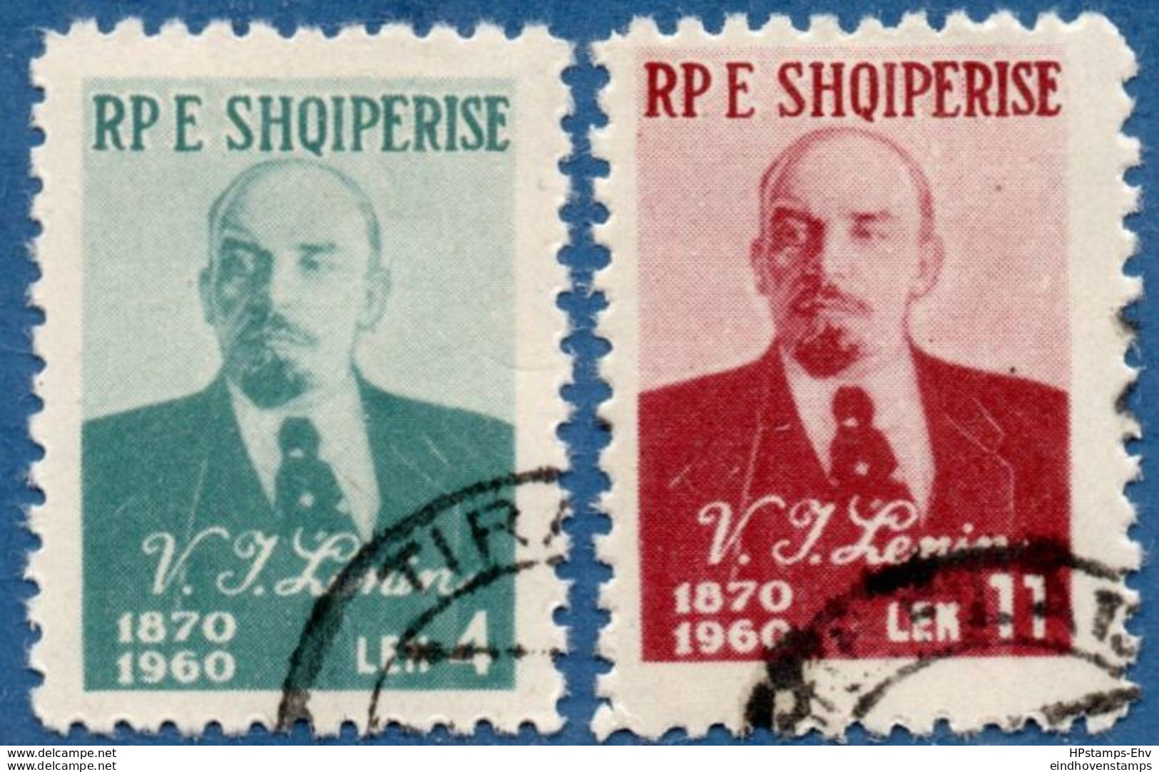 Albania 1960 Lenin 2 Values Cancelled 2004.1816 - Lenin