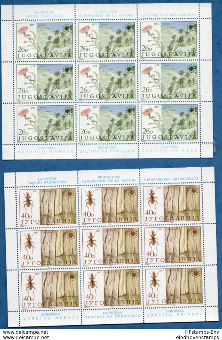 Yugoslavia 1984 Europe Nature Conservation Minisheets MNH 2009.1005 Beetle Anophthalmus, Natural Park Biokovo Mountains - Protection De L'environnement & Climat