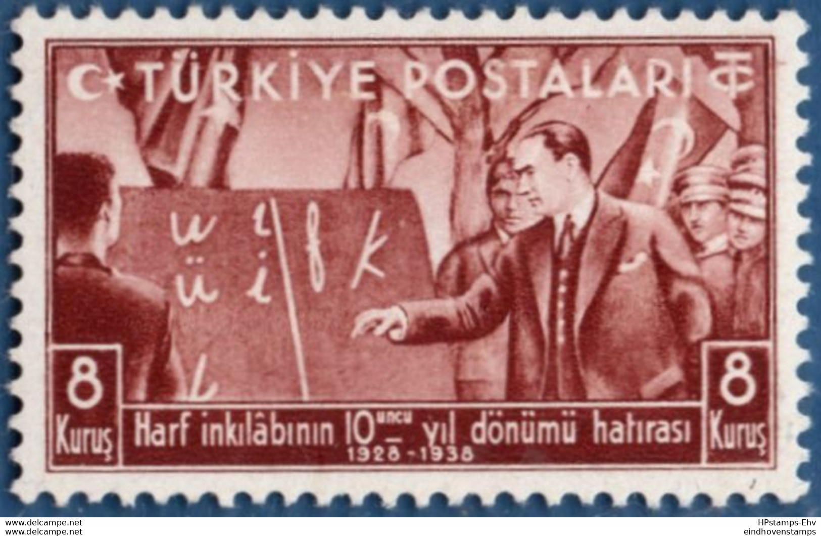 Turkey 1938  8 Krs Introduction Latin Alphabet In 1928 1 MH 2011.3003 - Other & Unclassified