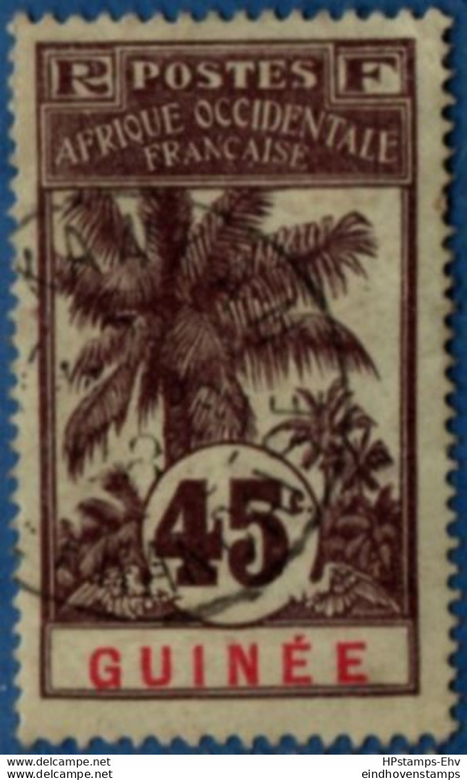 French Guinea 1906 45 C Palm Tree Cancelled 1 Stamp 2104.1035 Guinée Français - Oblitérés