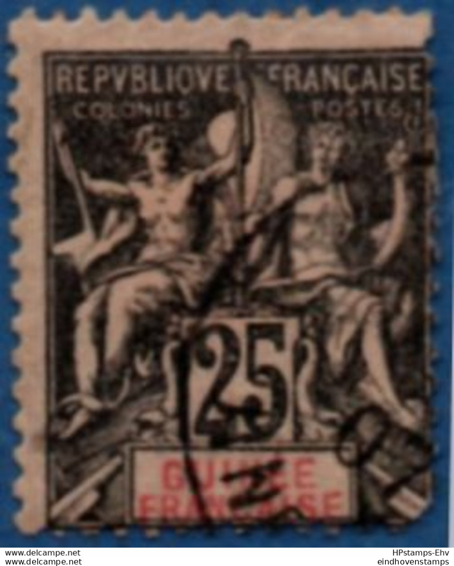 French Guinea 1892 25 C Cancelled 1 Stamp 2104.1029 Guinée Français - Gebraucht