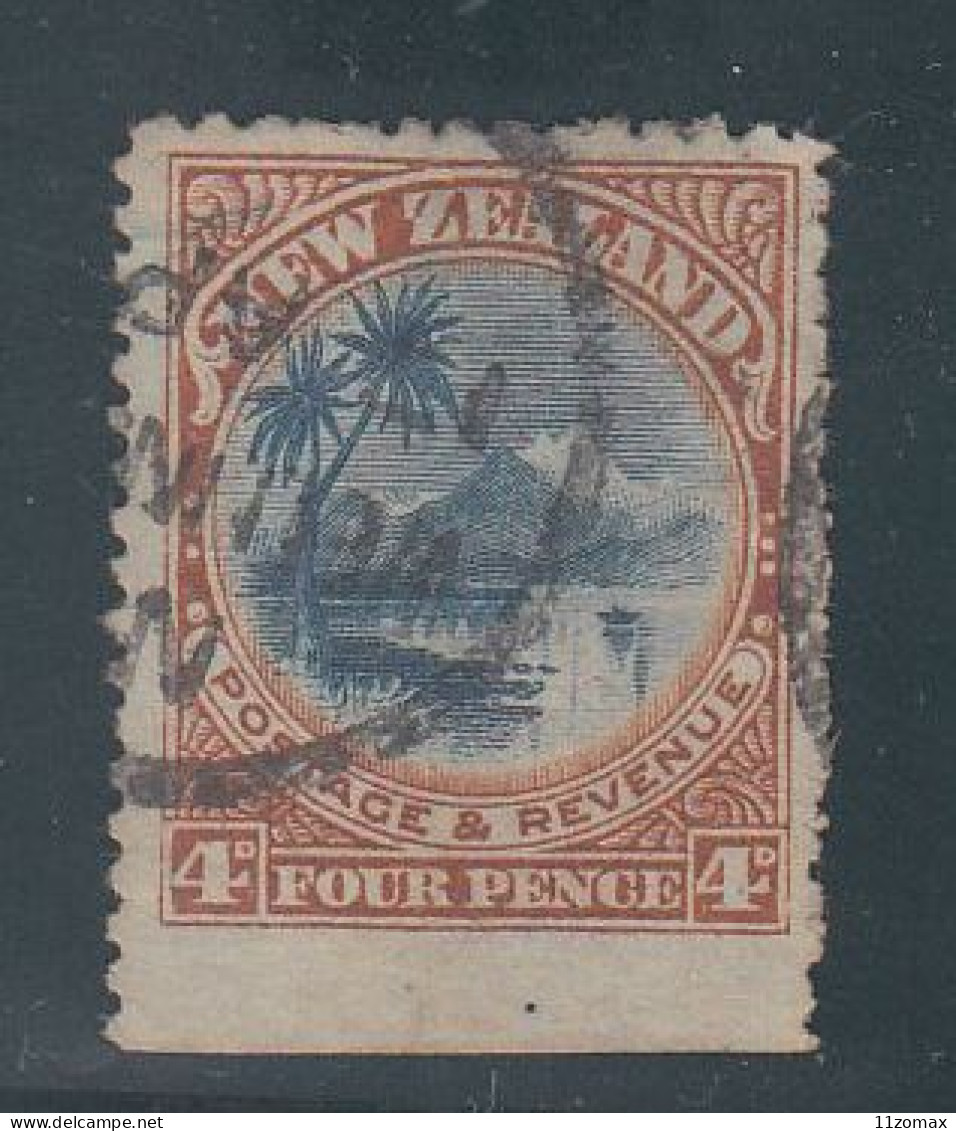 RARE ERROR Bottom NOT PERFORATED PERF. New Zealand 1898 1d Lake Taupo Used SG 247 - VIPauction001 - Abarten Und Kuriositäten