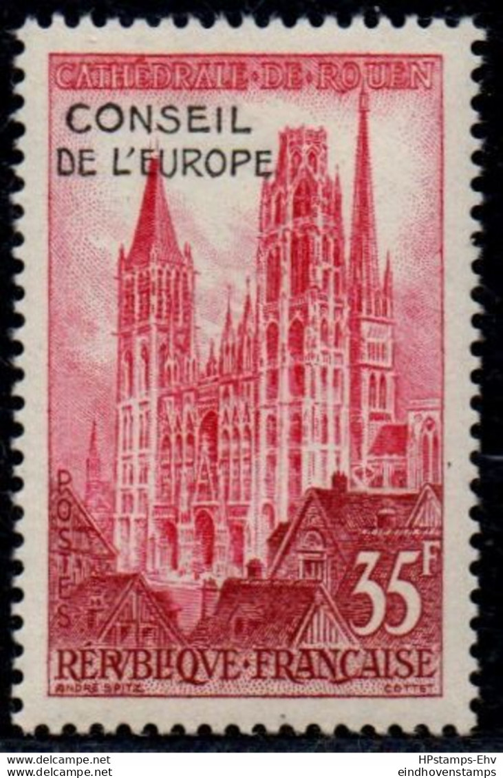 France 1958 Conseil De L'Europe, Overprint On Reims Cathedral 1 Value MNH 2209.2503 - 1958