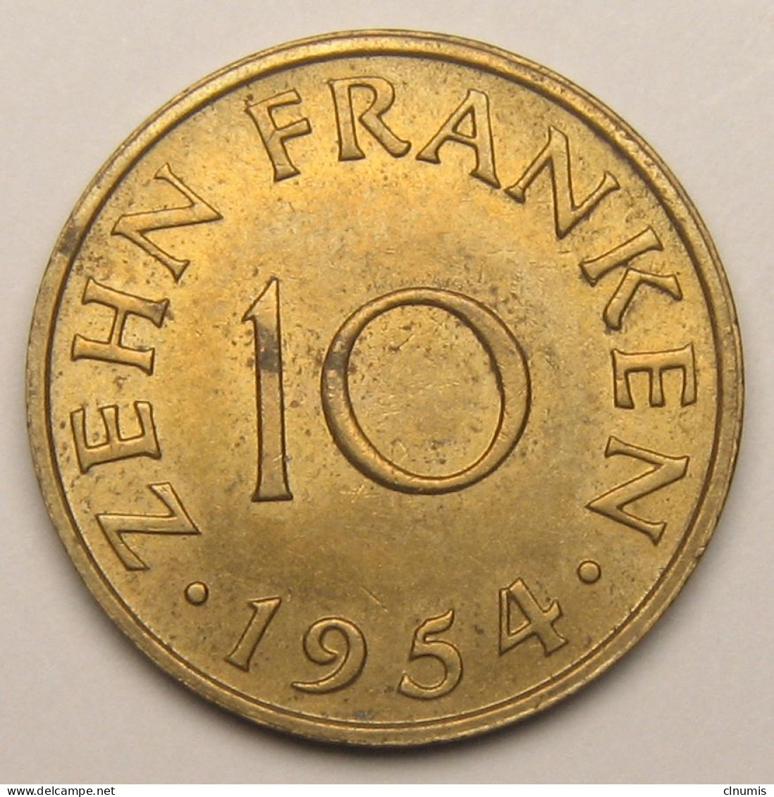 10 Franken Territoire De La Sarre, 1954 - 10 Francos