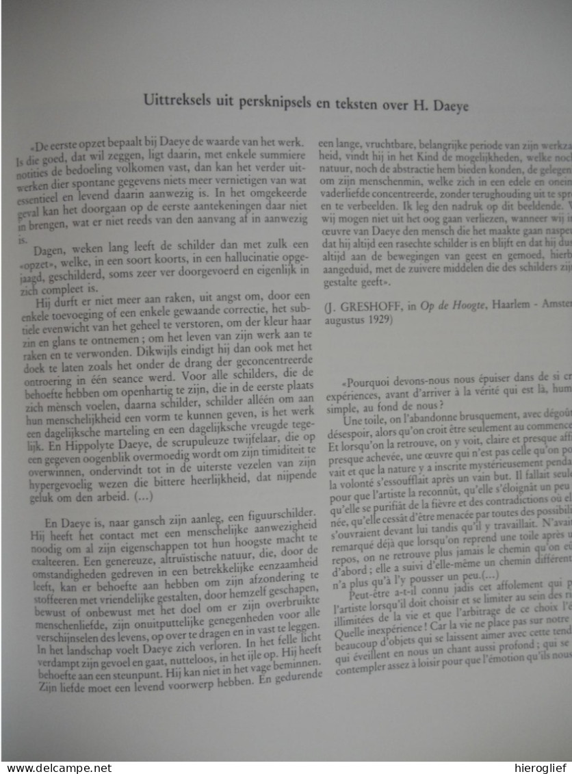 HIPPOLYTE DAEYE 1873-1952 - genese van een oeuvre monografie door b de visscher-daeye expressionisme ° Gent + Antwerpen