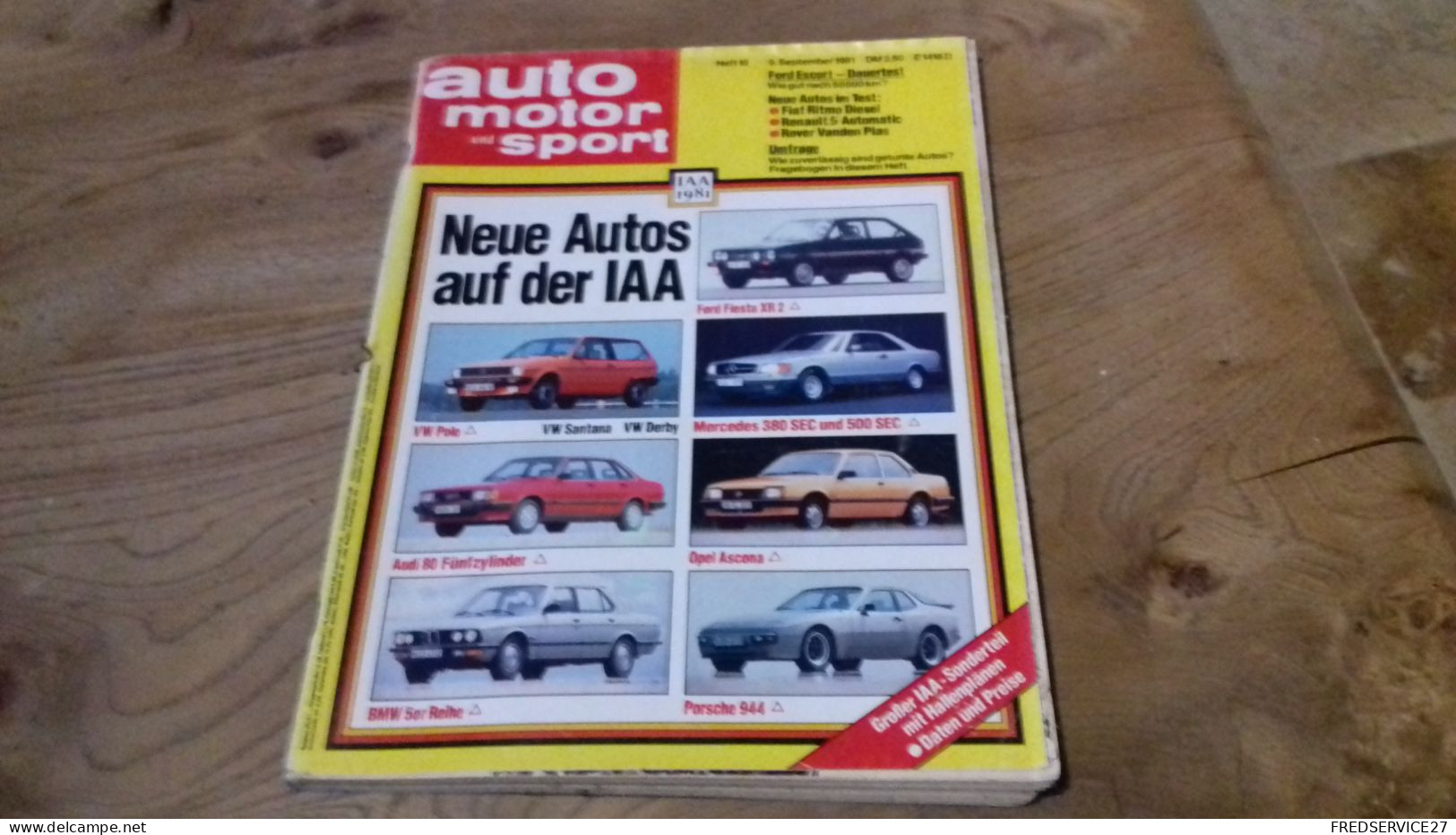 142 / AUTO MOTOR UND SPORT N° 18 1981 FORD ESCORT / FIAT RITMO DIESEL / RENAUL 5 - Automobili & Trasporti