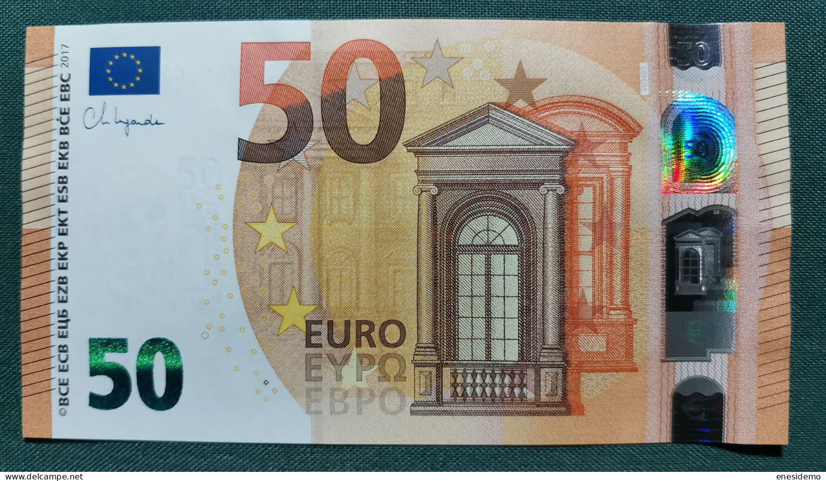 50 EURO SPAIN 2017 LAGARDE V034B5 VD SC FDS UNC. PERFECT - 50 Euro