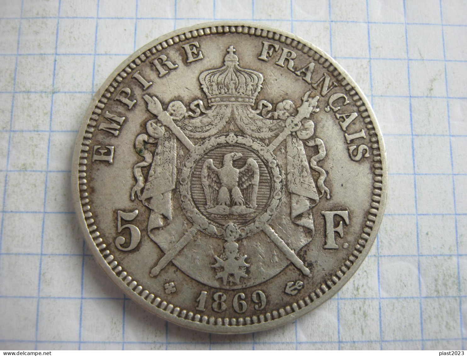 France 5 Francs 1869 BB - 5 Francs