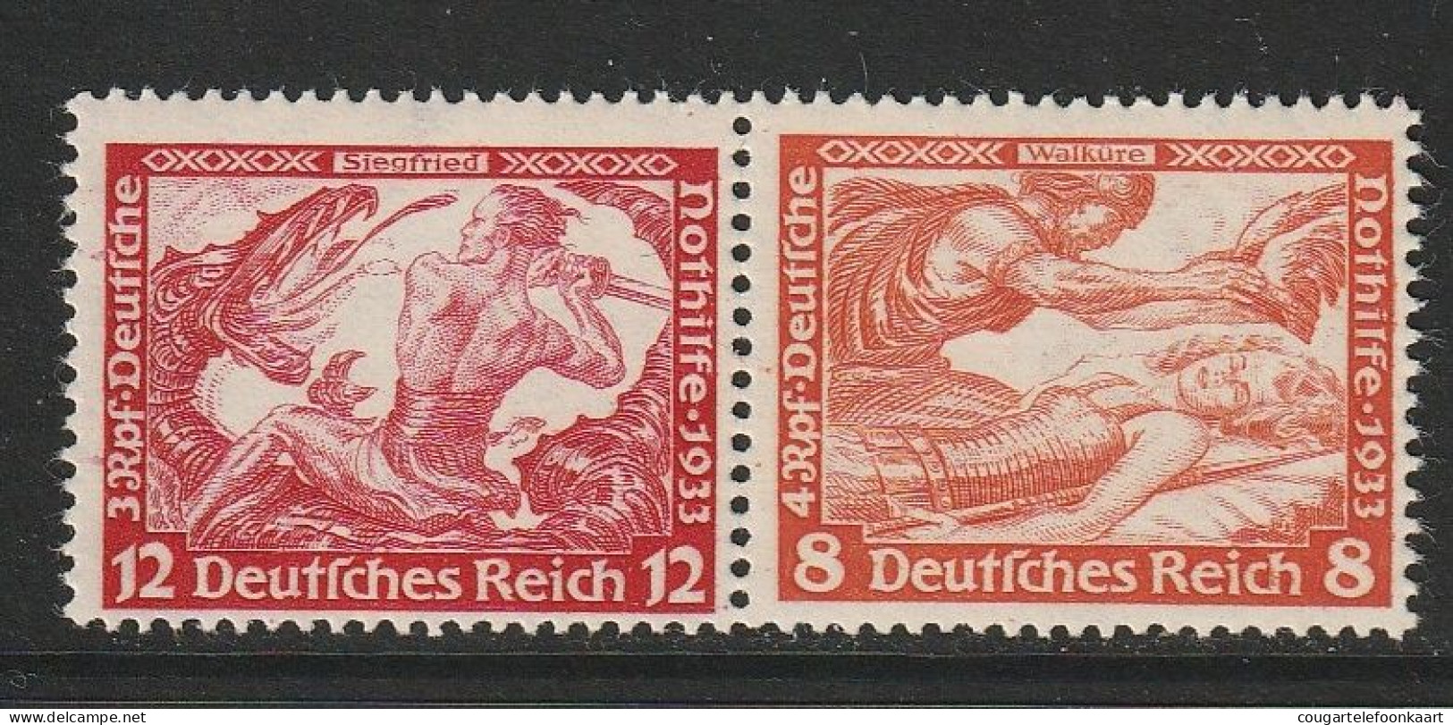 Wagner 1933, Combinatie W 55, Postfrisch, 50€ Kat. - Booklets & Se-tenant