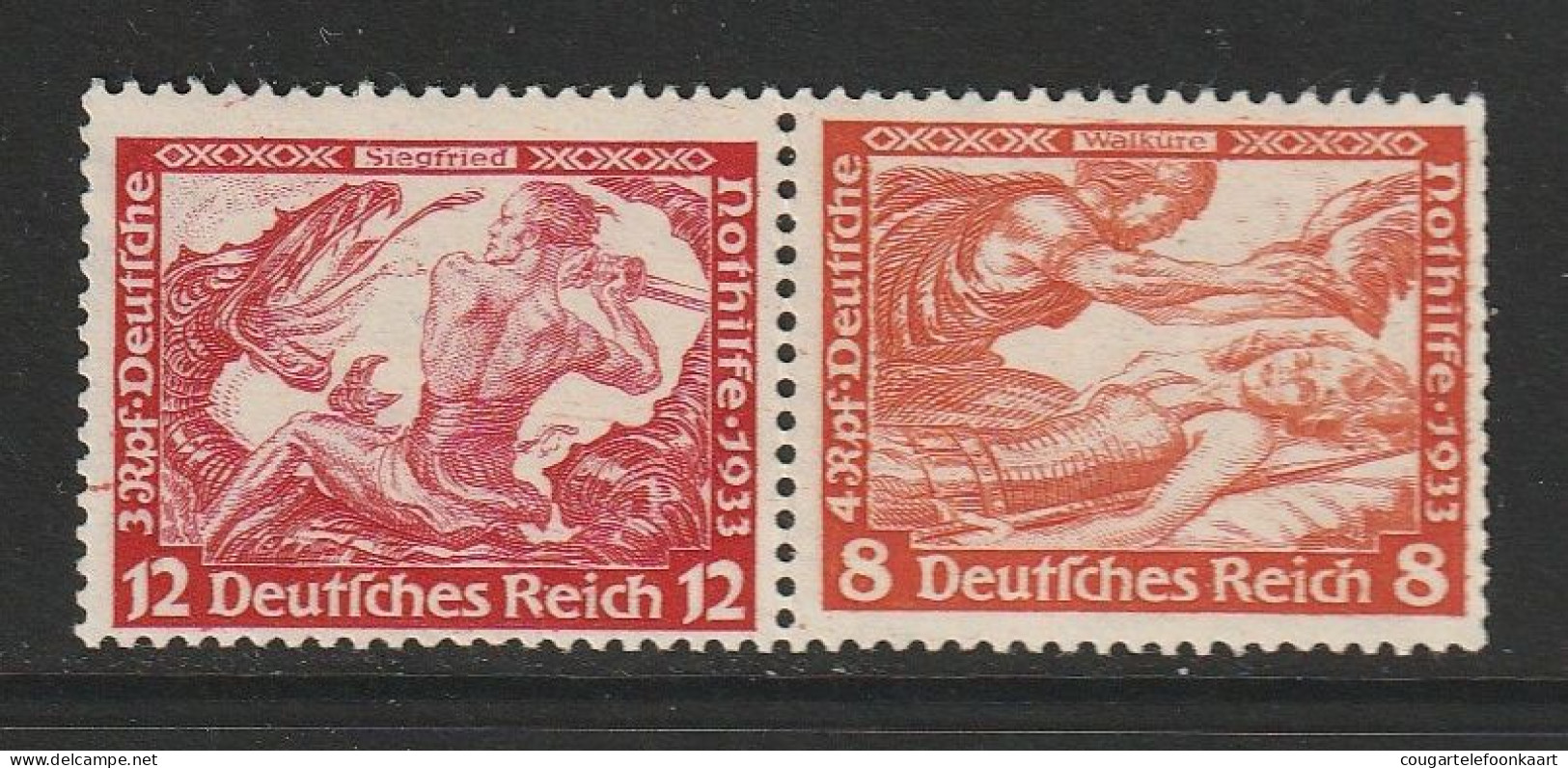 Wagner 1933, Combinatie W 55, Ungebraucht, 30€ Kat. - Markenheftchen  & Se-tenant