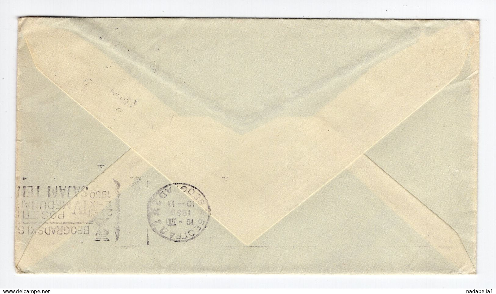 1960. YUGOSLAVIA,CROATIA,TPO 212 KOTORIBA - ZAGREB,COVER TO BELGRADE - Storia Postale